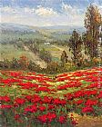 Hulsey Famous Paintings - Poppy Vista II